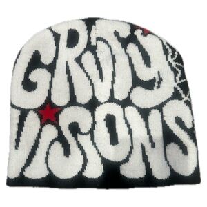 Unisex Black and White Beanie